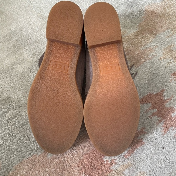 Tan suede UGG heeled boots - Picture 2 of 3